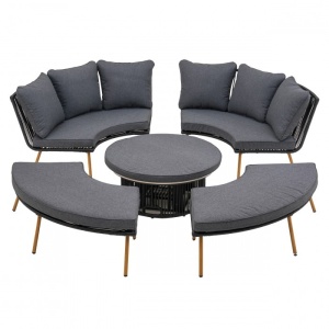 SET MOBILIER DE LUAT MASA SI LOUNGE, ALUMINIU SI POLIRATAN, ARTIM GROUP COLLECTION - Img 8