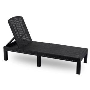 SEZLONG GRADINA/TERASA, LOUISIANA, ARTIM MEBLE, DIN RATAN SINTETIC, CULOARE NEAGRA - Img 5