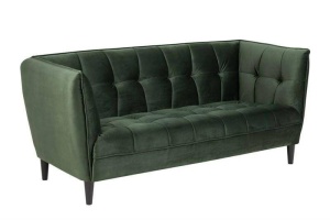 SOFA CONFORTABILA, JONNA VERDE, CU TAPITERIE DIN TEXTIL MATLASAT, STIL SCANDINAV B2