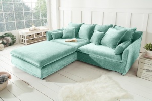 SOFA HEAVEN 210CM, COD 38943 TAPITERIE DIN CATIFEA AQUA, STIL MODERN - Img 8