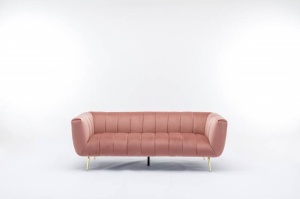 SOFA MODERNA, NOBLESSE 225CM, TEXTIL FIN( CATIFEA), ROZ/AURIU, COD 43264, DESIGN EXCLUSIVIST