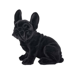 STATUETA DECORATIVA DOG MIRO, NEAGRA, DIN POLIRASINA, STIL MODERN, B2 - Img 3