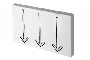 STOC 4 BUC!!! CURIER DE PERETE DEOSEBIT, ARROW 3, 30CM, DIN METAL
