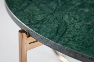 STOC!!! MASUTA DE CAFEA 62CM, VERDE/AURIU, NOBLE, COD 40362, MARMURA, DESIGN MODERN - Img 5