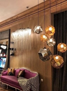 STOC!!! PENDUL FUSION 40, CUPRU, DIN METAL SI ACRIL, STIL MODERN - Img 8