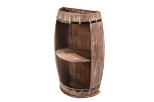 SUPORT PENTRU VINURI 79CM, BODEGA, COD 40074, DIN LEMN MASIV DE BRAD, STIL VINTAGE - Img 6