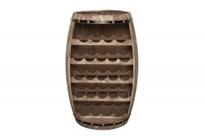 SUPORT PENTRU VINURI 79CM, BODEGA, COD 40074, DIN LEMN MASIV DE BRAD, STIL VINTAGE - Img 5