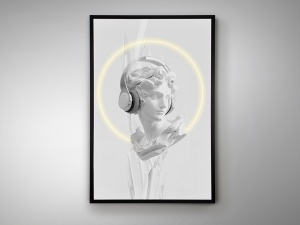 TABLOU DECORATIV CU LED, BUSTO 120CM, PANZA IMPRIMATA, DESIGN EXCLUSIV - Img 4