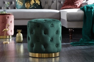 TABURET BAROCK CHESTER VERDE INCHIS/AURIU 39241 STIL CLASIC