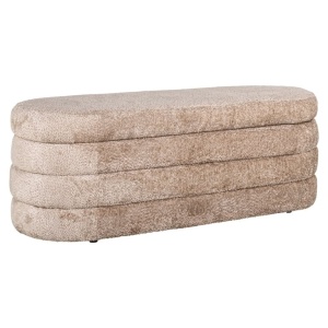 TABURET CU SPATIU DE DEPOZITARE CAMILLE SHEEP NATURE 01, S4616, CONFECTIONAT DIN 100% POLIESTER, LEMN, PLACAJ SI SPUMA