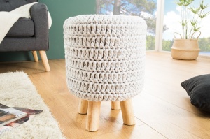 TABURET LEEDS ALB 38681 DESIGN RETRO/SCANDINAV