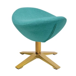 TABURET-SUPORT PENTRU PICIOARE TURCOAZ 12/AURIU EGG SZEROKI GOLD, STIL MODERN B2 - Img 3