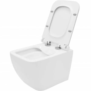 VAS DE TOALETA, REA HARY RIMLESS, ALB, CERAMICA, DESIGN MODERN, CALITATE SUPERIOARA, REA - Img 2