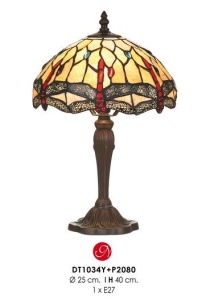 VEIOZA DEOSEBITA TIFFANY, COD KDT1034Y+P2080, DIN METAL SI STICLA