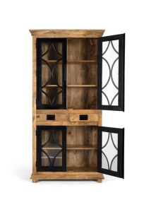 VITRINA 200CM, 1592, DIN LEMN DE MANGO, STICLA SI METAL, ARTIM GROUP SELECTION - Img 3
