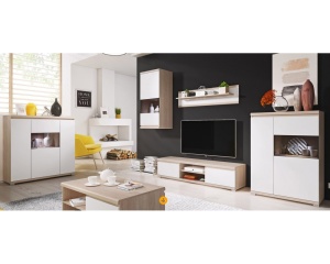 VITRINA LIVING CU LED MILO MWT80 DESIGN SCANDINAV PSK - Img 2