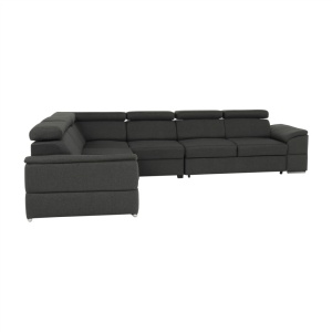 ANSAMBLU DE CANAPELE SEGORIA LUX, MODEL DREAPTA, GRI, DIN TEXTIL, EXTENSIBIL, SPATIU DEPOZITARE, STIL MODERN, TK - Img 3
