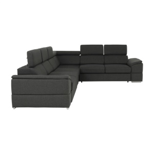 ANSAMBLU DE CANAPELE SEGORIA LUX, MODEL STANGA, GRI, DIN TEXTIL, EXTENSIBIL, SPATIU DEPOZITARE, STIL MODERN, TK - Img 8