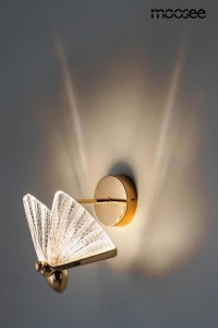 APLICA BUTTERFLY M AURIU, REALIZATA DIN METAL SI STICLA, STIL MODERN - Img 2