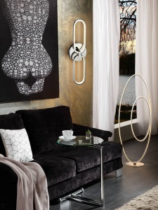 APLICA COLETTE, 50 CM, CROM/OPAL, DIN ALUMINIU SI SILICON, STIL MODERN