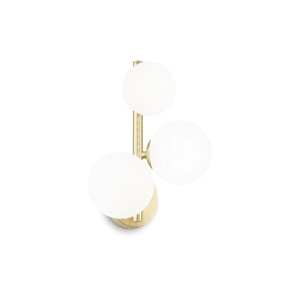 APLICA PERLAGE AP3, ALB, DIN METAL, STIL MODERN