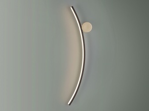 APLICA SMILE, 58 CM, NEGRU MAT/AURIU/OPAL, DIN METAL SI ACRIL, STIL MODERN - Img 6