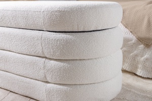BANCA CU SPATIU DEPOZITARE, VOQUE 115CM, MATERIAL BOUCLE, ARTIM GROUP SELECTION - Img 3