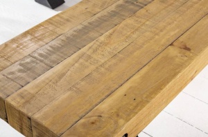 BANCA, THOR 200CM, LEMN MASIV DE PIN, COD 43677, DESIGN INDUSTRIAL - Img 4