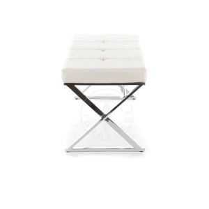 BANCHETA, MAXIM 120CM, CADRUL DIN METAL SI PIELE ECO, STIL MODERN, COD 1719 - Img 2