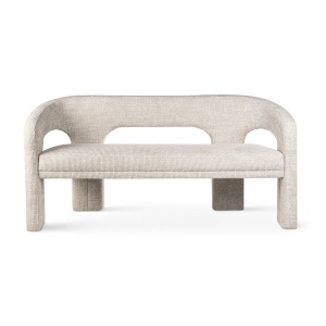 BANCUTA/SOFA MACAO 160, BEJ, CONFECTIONATA DIN TAPITERIE DIN TEXTIL, ARCURI, SPUMA SI PICIOARE DIN LEMN, STIL MODERN