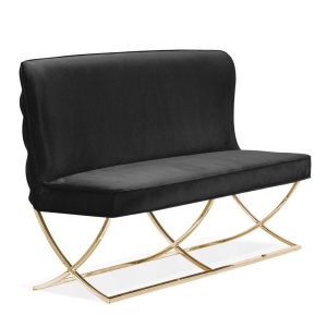 BANCUTA/SOFA SCARLET, NEGRU/AURIU, STIL MODERN