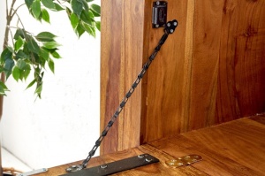 BAR DIN LEMN MASIV, MAKASSAR SHEESHAM 100CM, COD 15524 DESIGN VINTAGE - Img 3