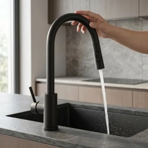 BATERIE PENTRU BUCATARIE REA FRESH TOUCH NEGRU MAT, CALITATE SUPERIOARA