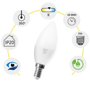 Bec cu LED RSL036 E14 8W Neutral - Img 2
