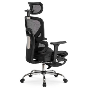 BESTSELLER! SCAUN DE BIROU ERGONOMIC, ARTIM MEBLE, REALIZAT DIN MATERIAL TEXTIL NEGRU, STIL MODERN - Img 3