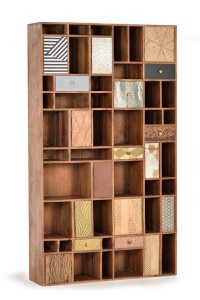 BIBLIOTECA/VITRINA RETRO, 200CM, CODE 6128, LEMN DE MANGO, ARTIM GROUP SELECTION