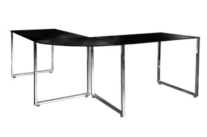 BIROU BIG DEAL NEGRU DIN STICLA STIL MODERN B2 - Img 2