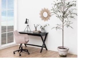 BIROU WRITEX, NEGRU, 120 CM, DIN MDF SI FURNIR, STIL MODERN, B2 - Img 1