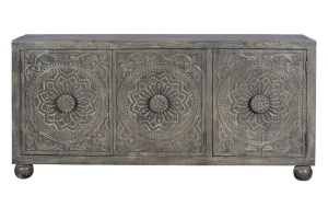 BUFET 172CM, GRI, DIN LEMN DE MANGO PRELUCRAT MANUAL, GINER Y COLOMER - Img 1