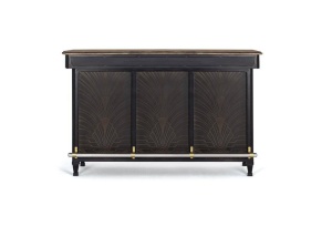 BUFET 173CM, CULOARE NEGRU/NATUR, DIN LEMN DE MANGO SI METAL, GINER Y COLOMER - Img 2