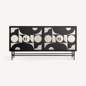 BUFET ATHY 160CM, DIN FURNIR DIN LEMN, MDF SI METAL, DESIGN CONTEMPORAN, VICAL HOME