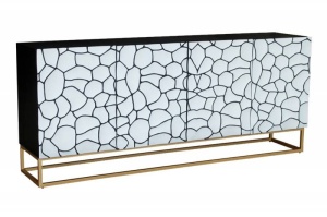 BUFET/COMODA LIVING 177CM, VULCANO, LEMN DE MANGO SI CADRUL DIN METAL, ARTIM GROUP COLLECTION - Img 1