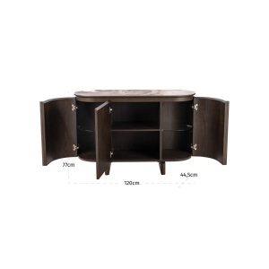 BUFET DINING LANGFORD, REALIZAT DIN METAL, LEMN, MDF SI CERAMICA, CULOARE MARO, DESIGN DEOSEBIT, RICHMOND INTERIORS - Img 6