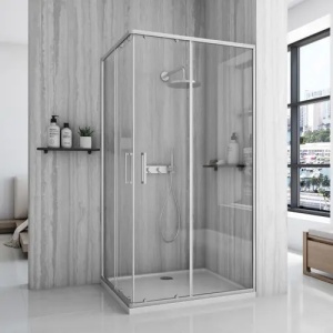 CABINA DE DUS CITY 80X100, NICKEL PERIAT, CU CADITA SAVOY NEAGRA, CALITATE SUPERIOARA