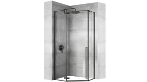 CABINA DE DUS REA DIAMOND, 90x90CM, NEGRU MAT, DIN STICLA, CALITATE SUPERIOARA