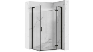 CABINA DE DUS REA HUGO, 100x90CM, NEGRU, DIN STICLA, CALITATE SUPERIOARA