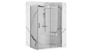 CABINA DE DUS REA NIXON, CULISANTA, 80x100 CM, CROM, DIN STICLA, CALITATE SUPERIOARA