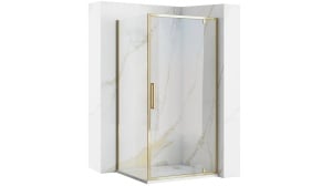CABINA DE DUS REA RAPID SWING, 100x100CM, AURIU, DIN STICLA, CALITATE SUPERIOARA