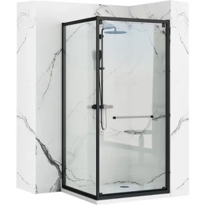 CABINA DE DUS SPACE IN 90X90, CU CADITA SAVOY NEAGRA, CALITATE SUPERIOARA