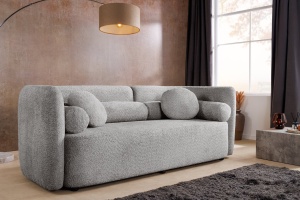 CANAPEA, ART DECO, 200CM, 3 LOCURI, MATERIAL BOUCLE GRI, ARTIM GROUP SELECTION